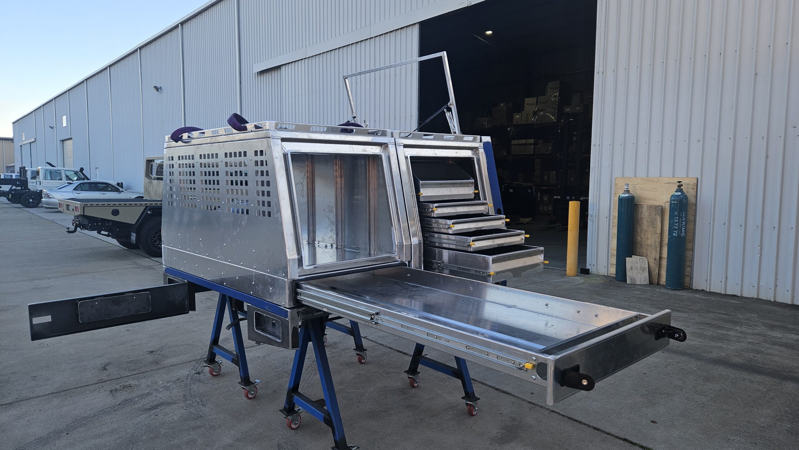 raw canopy, pre powdercoat